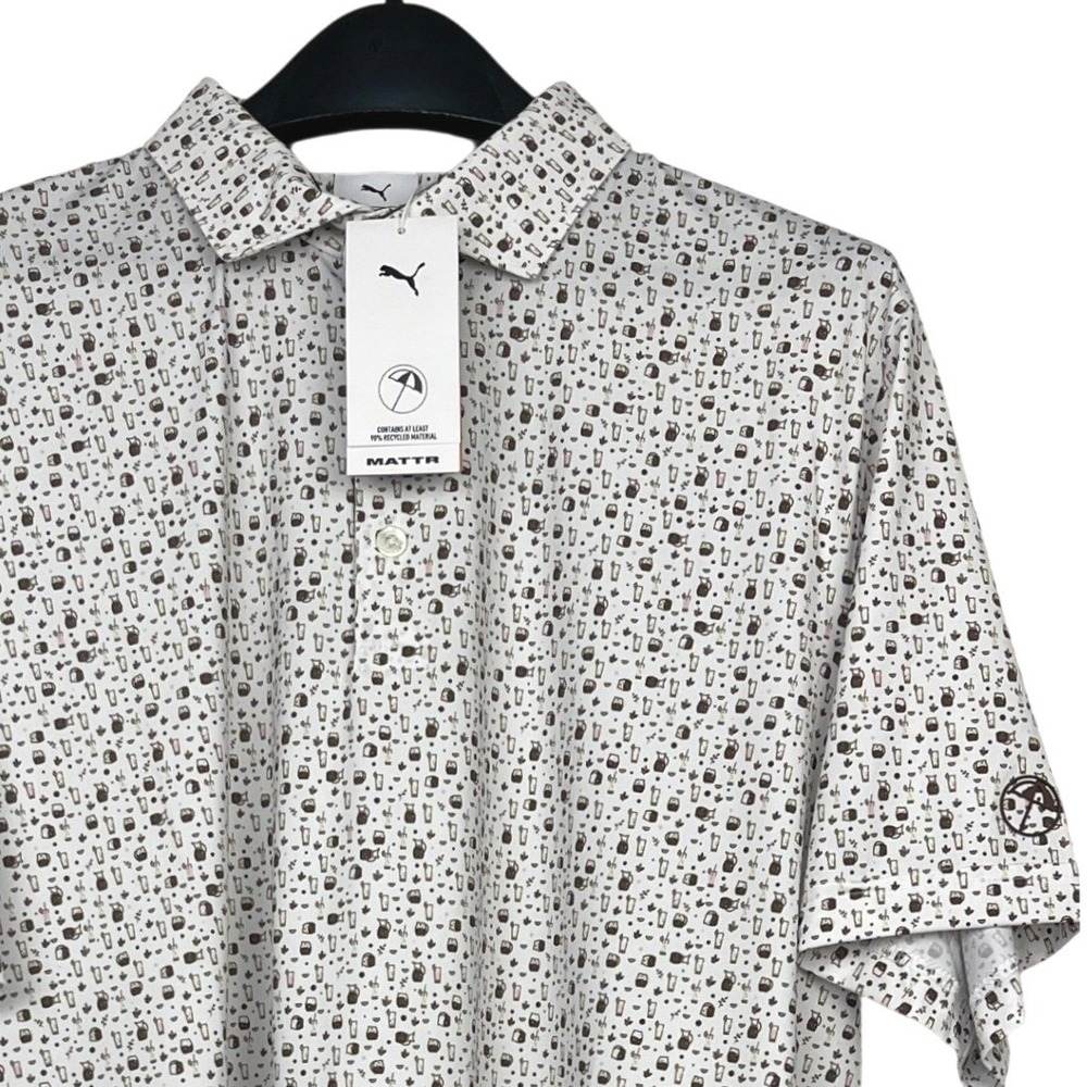 NEW PUMA x Arnold Palmer Mens XL Tea Time Polo Golf Performance Wicking SPF $90